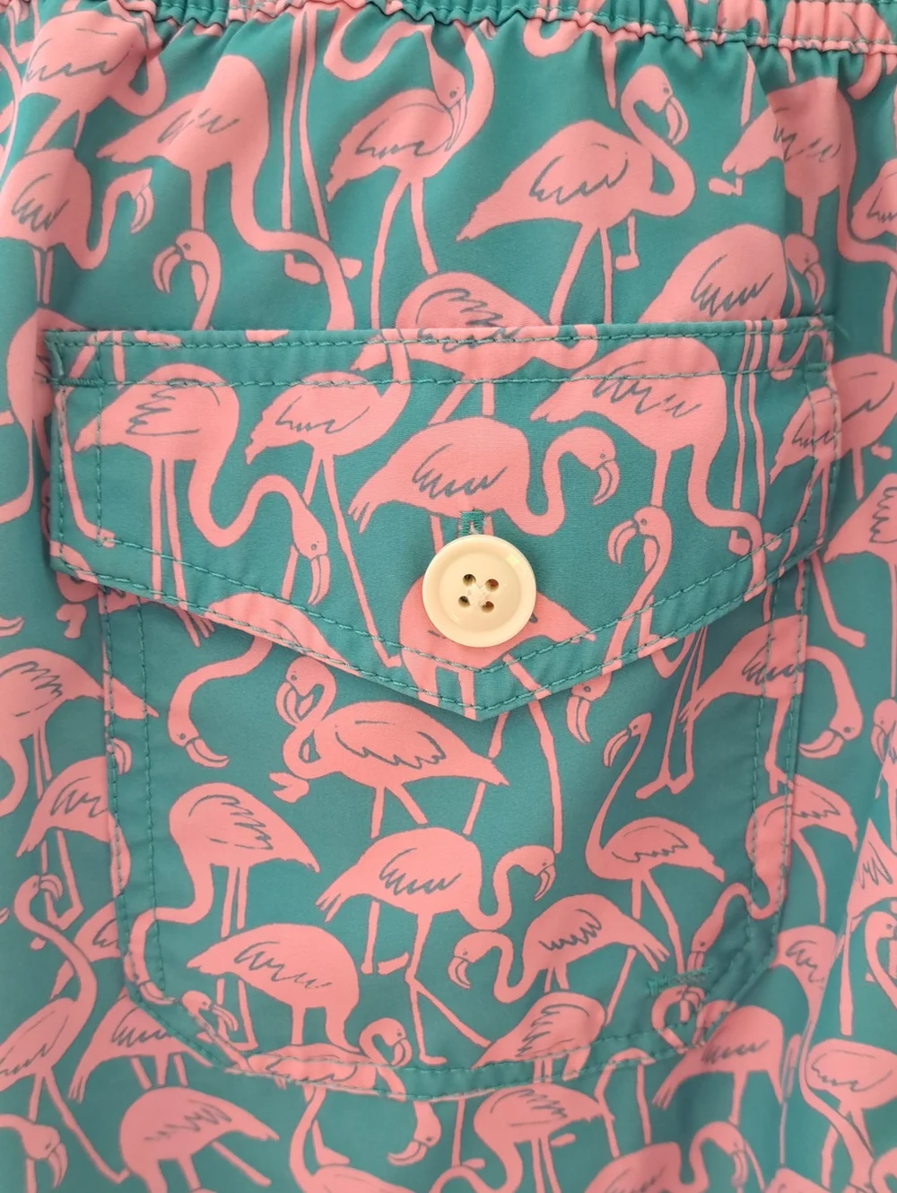J.Crew Mens Pink Flamingo Print‎ Aqua Green 6